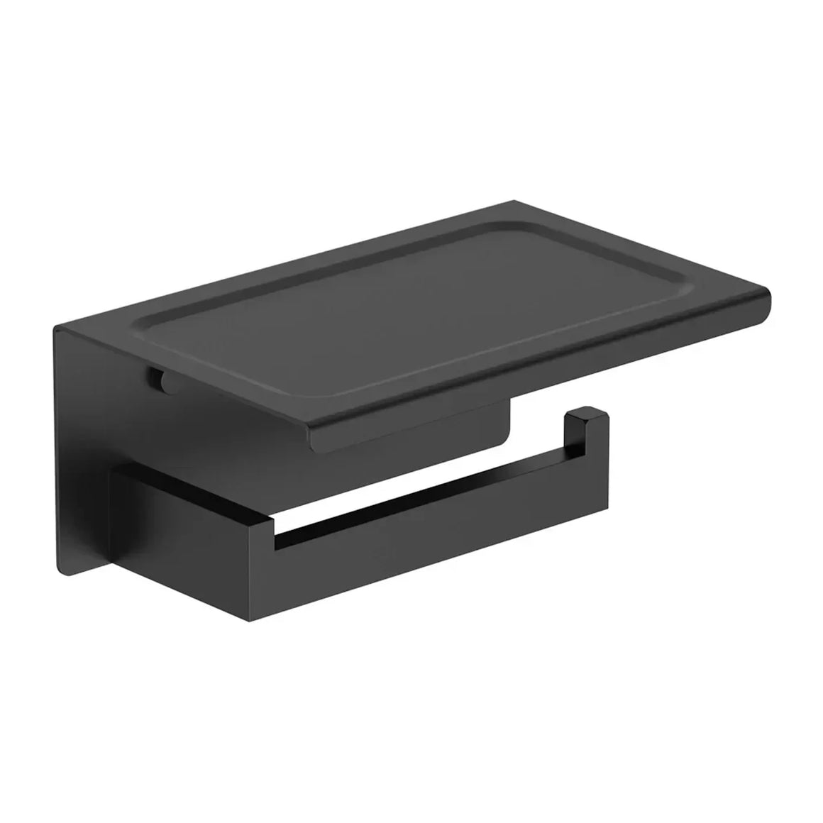 DutchLine Phone Toiletrolhouder – Mat zwart