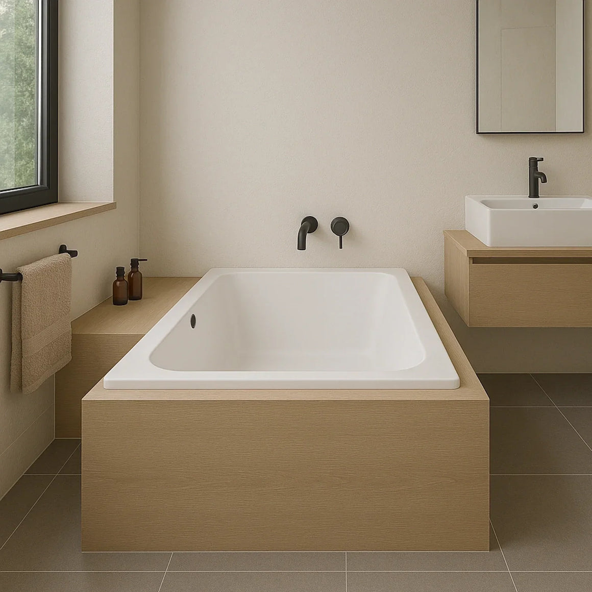 DutchLine - Drop RD – Inbouw Ligbad – Glans Wit – 1700x750x450
