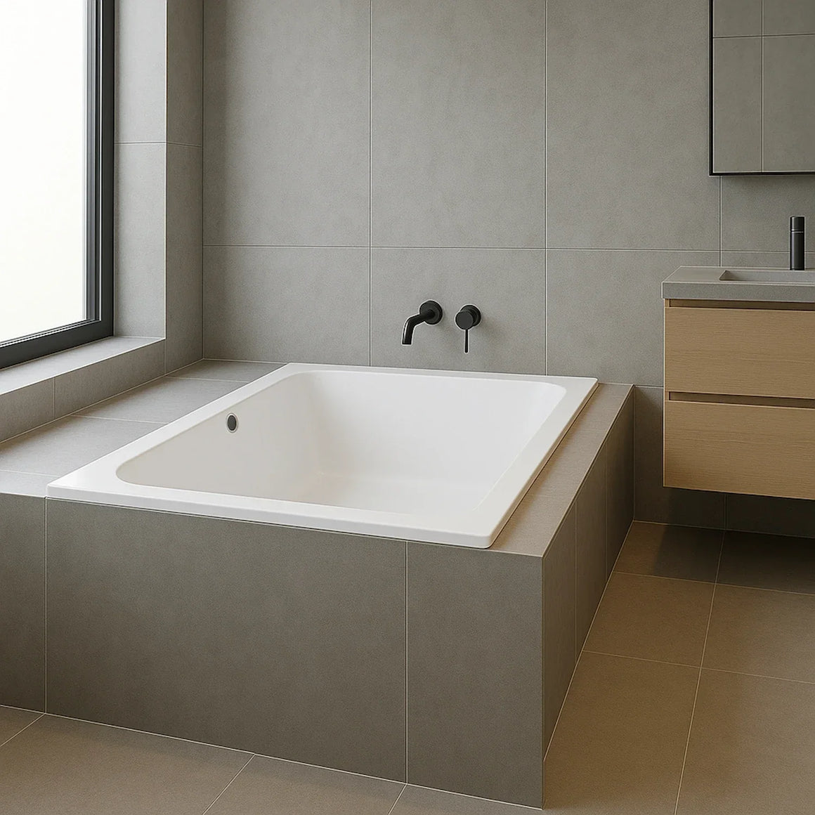 DutchLine - Drop RD - Inbouw Ligbad - Glans Wit - 1800x800x450