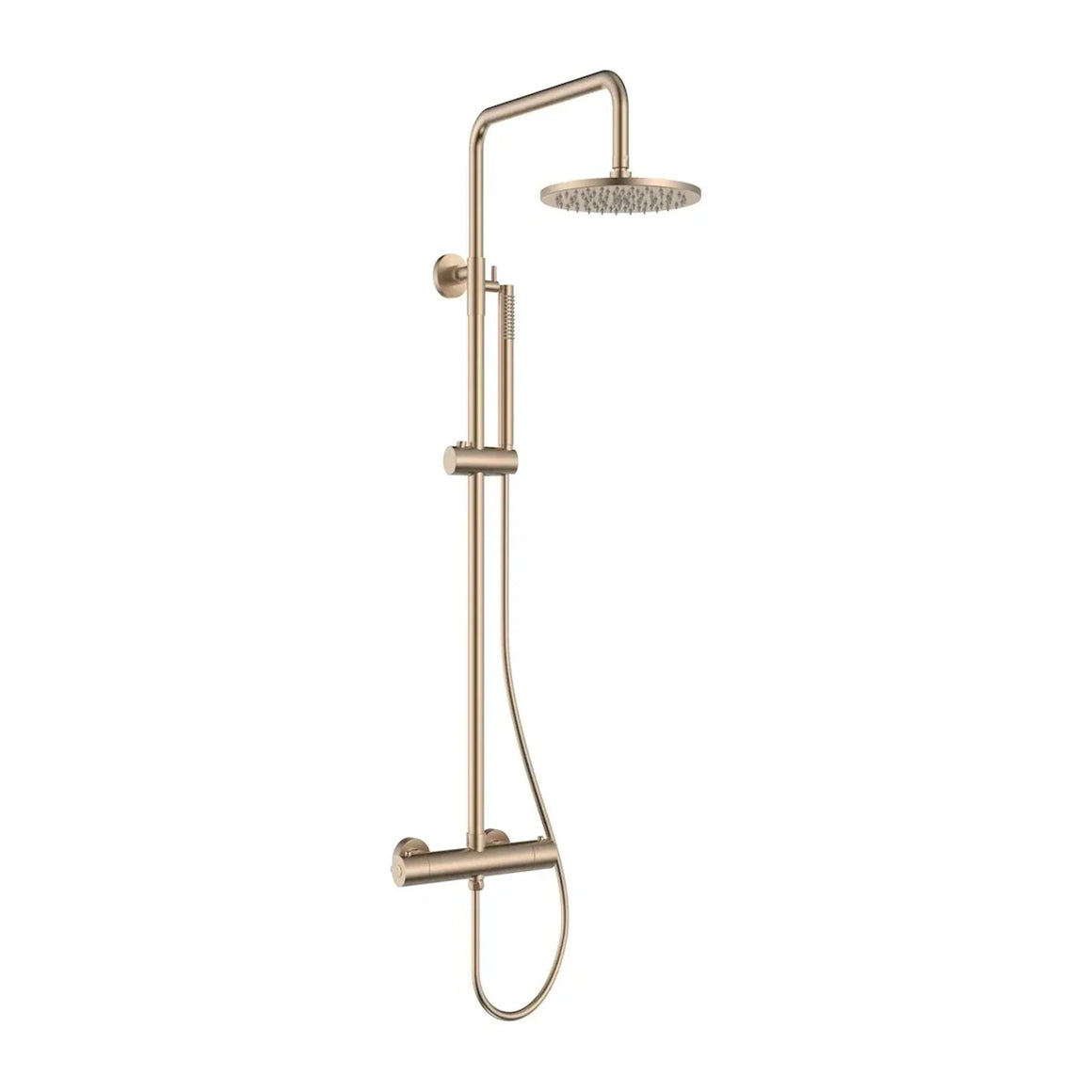 DutchLine Thermostatische Doucheset Grip-250 - Geborsteld Koper