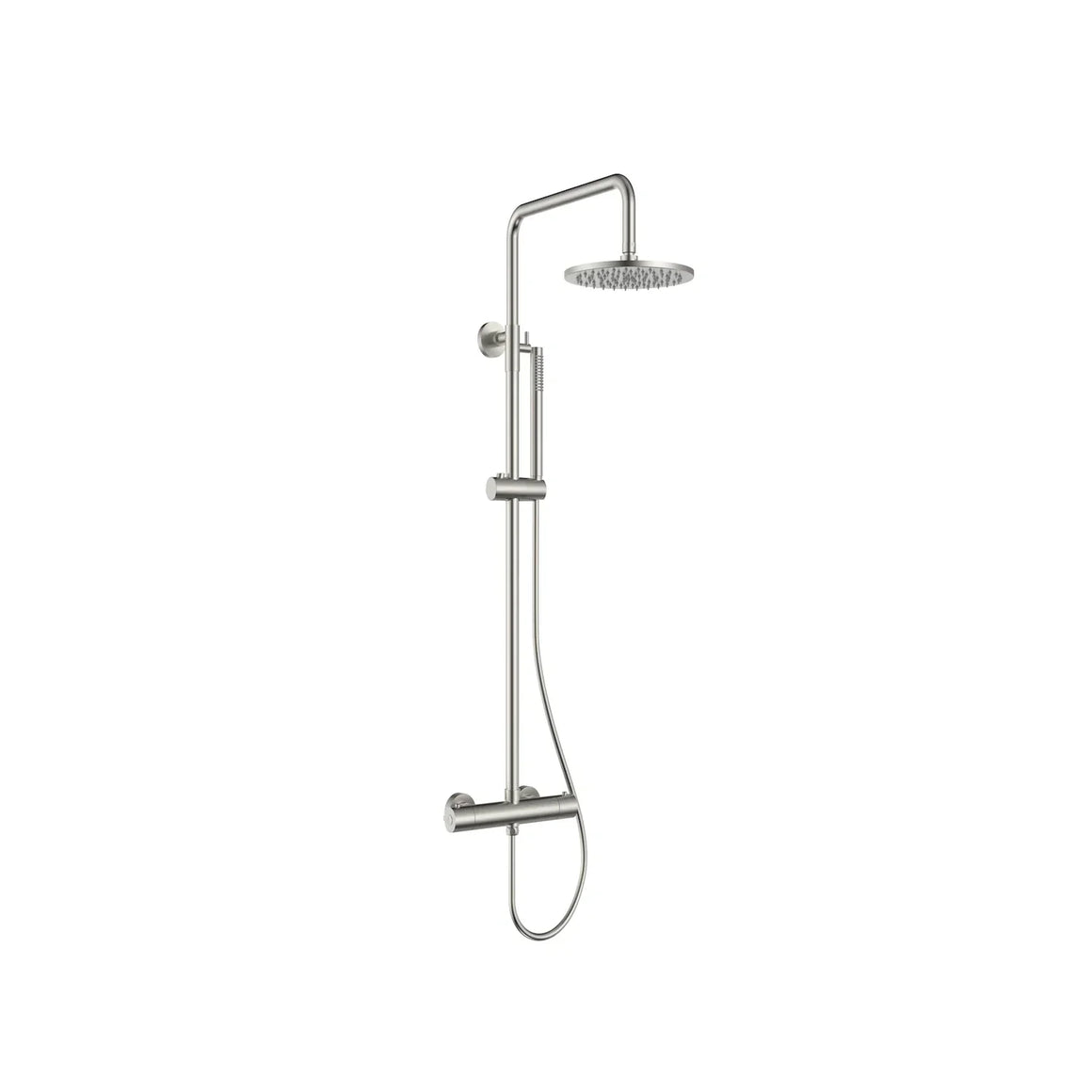 DutchLine Thermostatische Doucheset Grip-250 - Geborsteld Staal