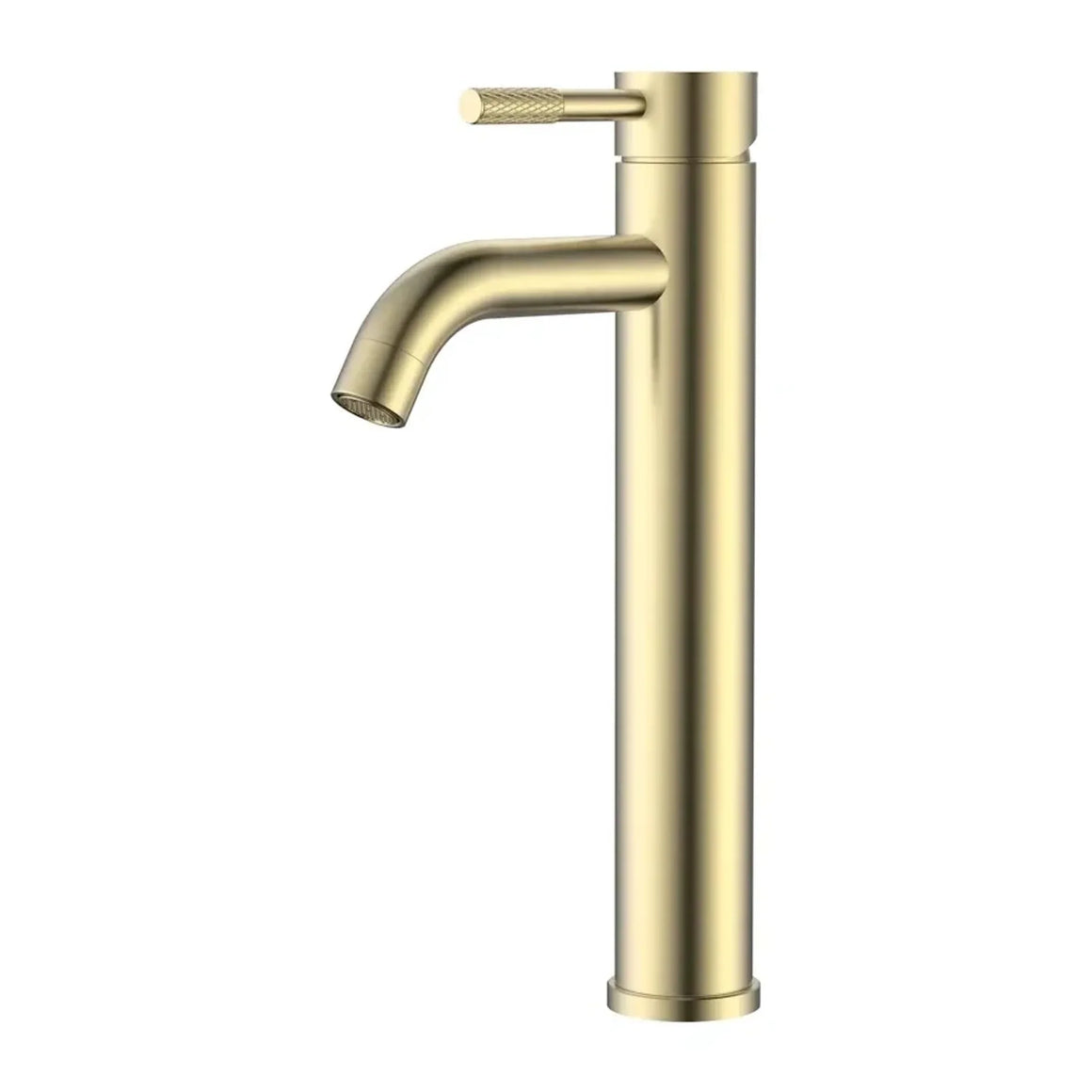 DutchLine S-Grip Hoge Wastafelkraan – Geborsteld messing Goud