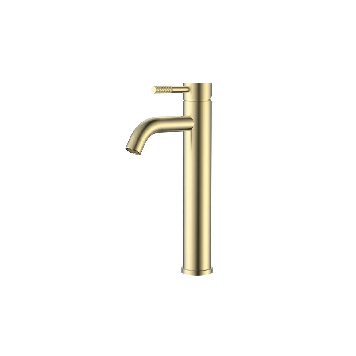 DutchLine S-Grip Hoge Wastafelkraan – Geborsteld messing Goud