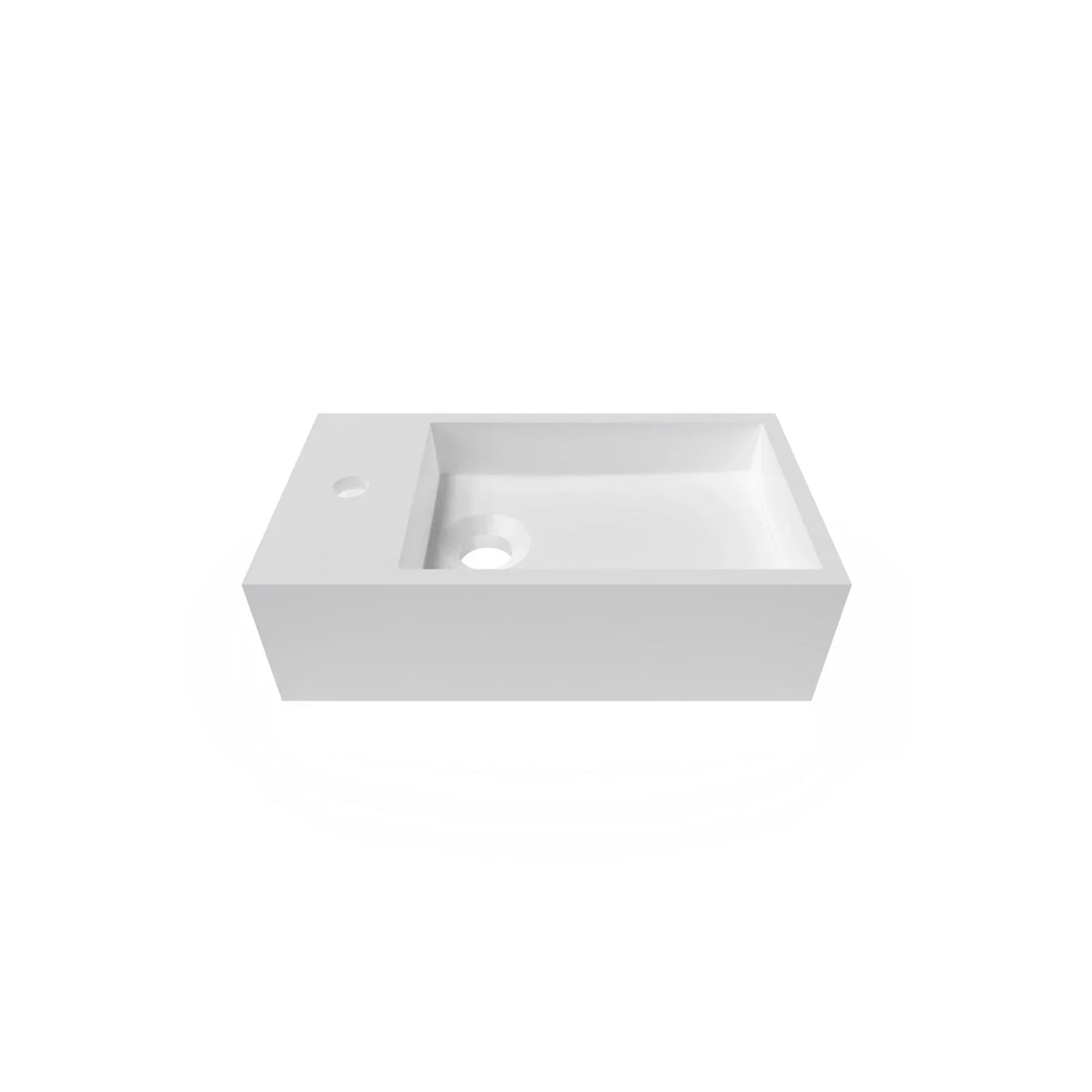 DutchLine Solid.Surface Fontein - Mat Wit Links - 360x180x120mm