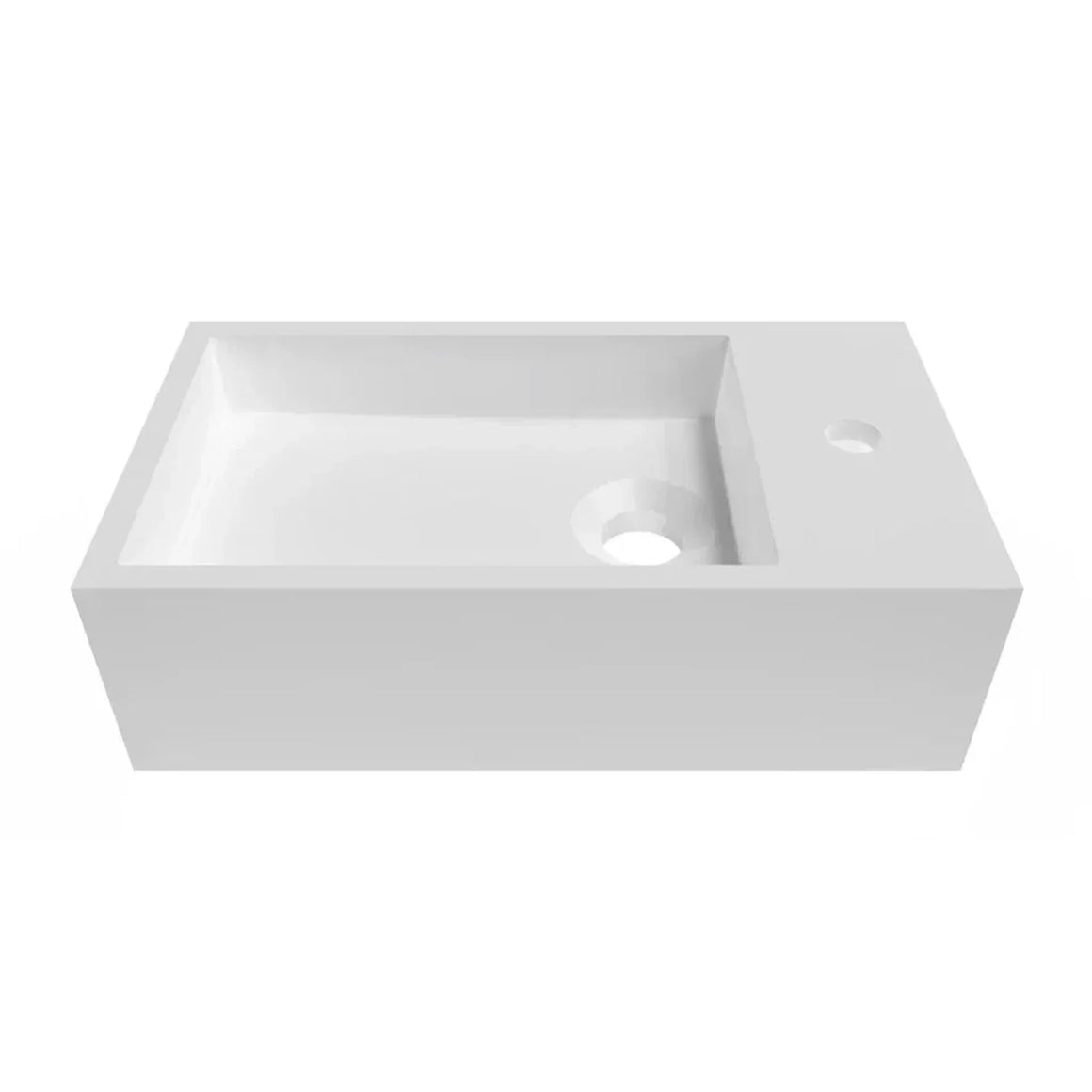 DutchLine Solid.Surface Fontein - Mat Wit Rechts- 360x180x120mm