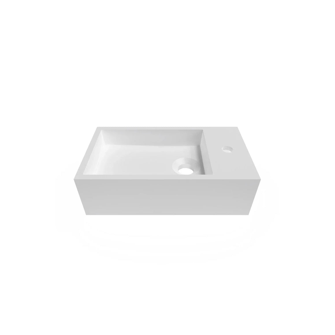 DutchLine Solid.Surface Fontein - Mat Wit Rechts- 360x180x120mm