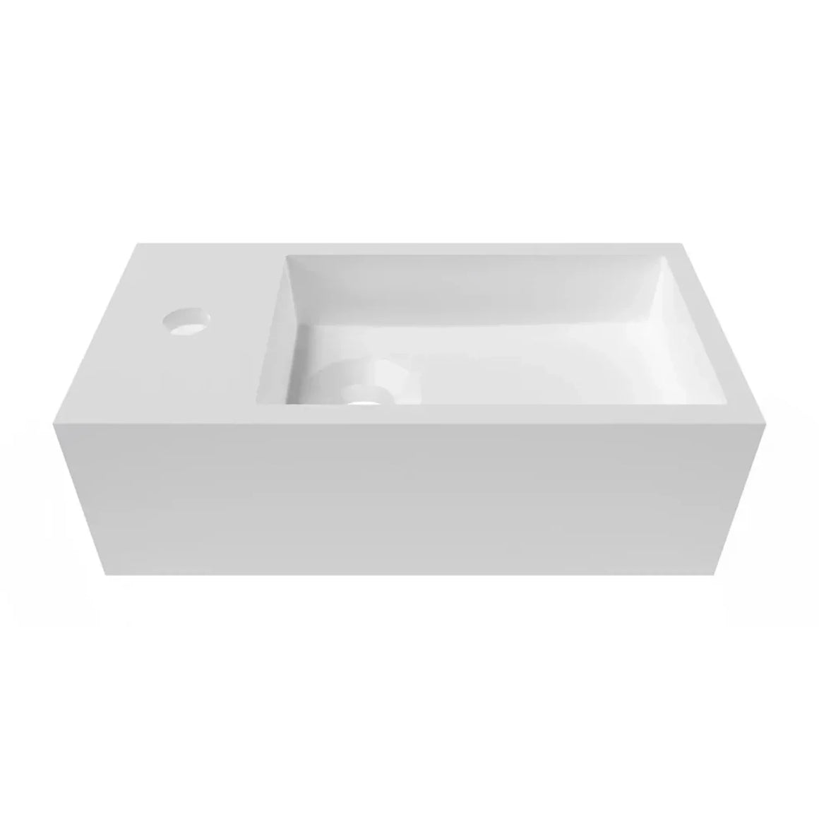 DutchLine Solid.Surface Fontein - Mat Wit Links - 440x220x120mm