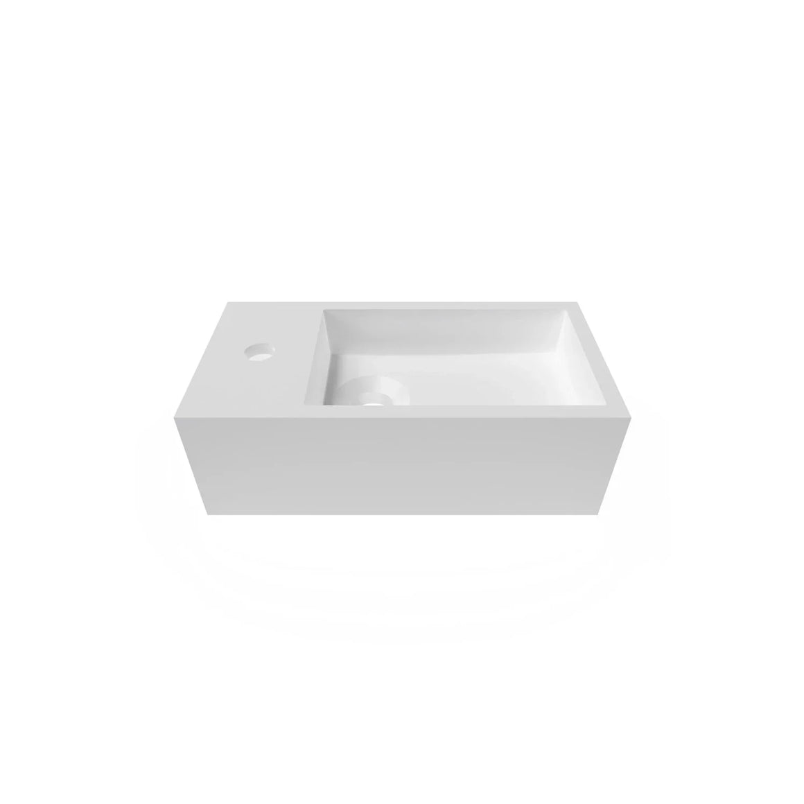 DutchLine Solid.Surface Fontein - Mat Wit Links - 440x220x120mm