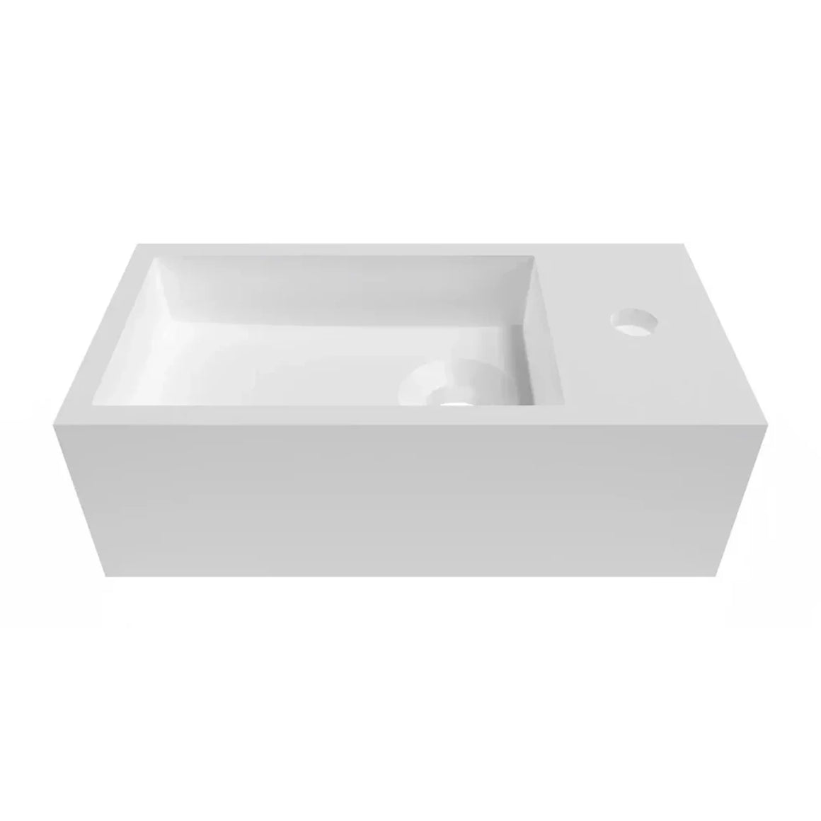 DutchLine Solid.Surface Fontein - Mat Wit Rechts - 440x220x120mm
