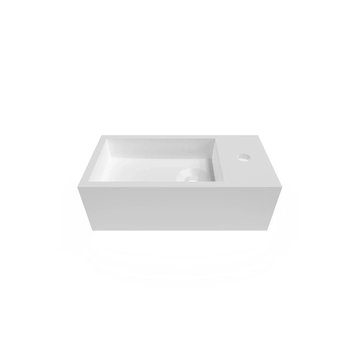 DutchLine Solid.Surface Fontein - Mat Wit Rechts - 440x220x120mm