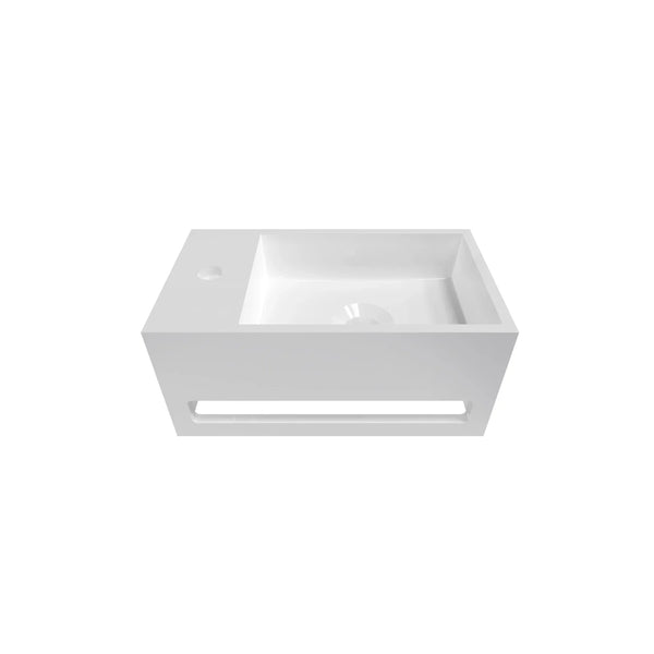 DutchLine Solid.Surface Fontein Met Handdoekrek - Links