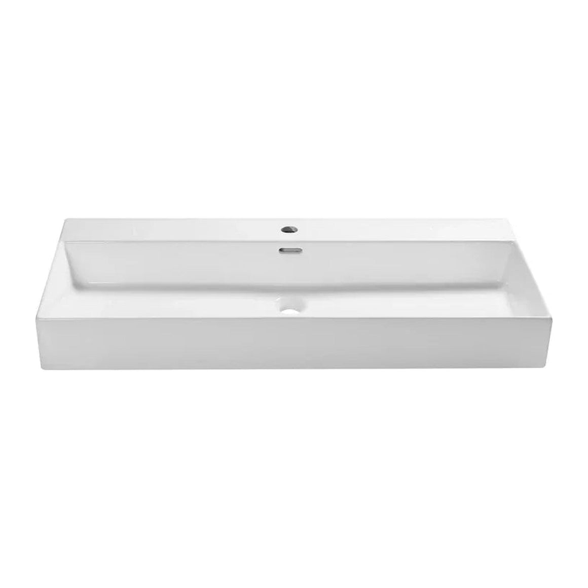 DutchLine - Tight Wastafel 100 - Glans Wit - 1 Kraangat
