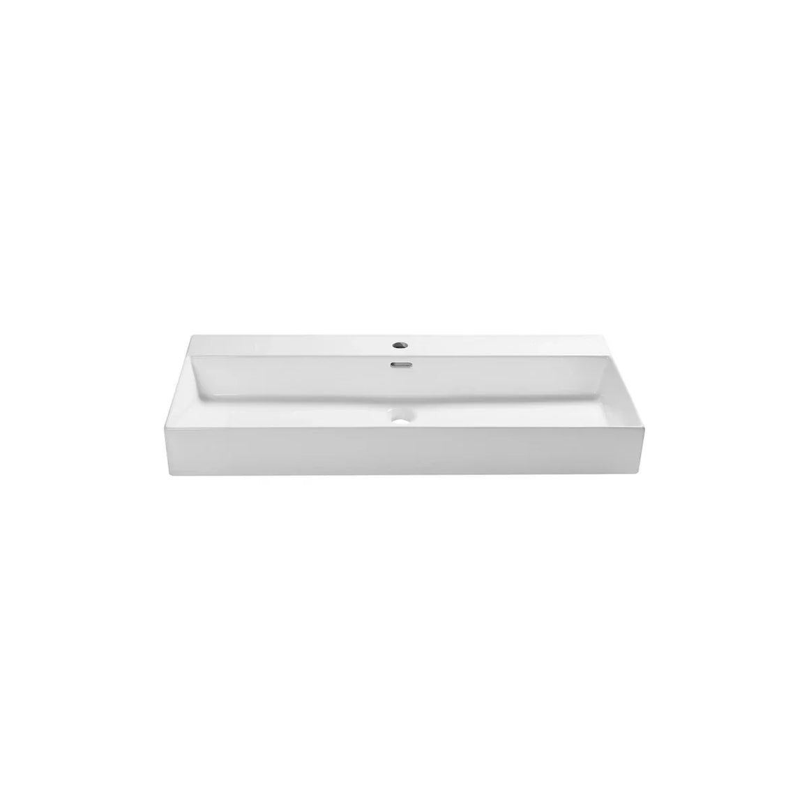 DutchLine - Tight Wastafel 100 - Glans Wit - 1 Kraangat