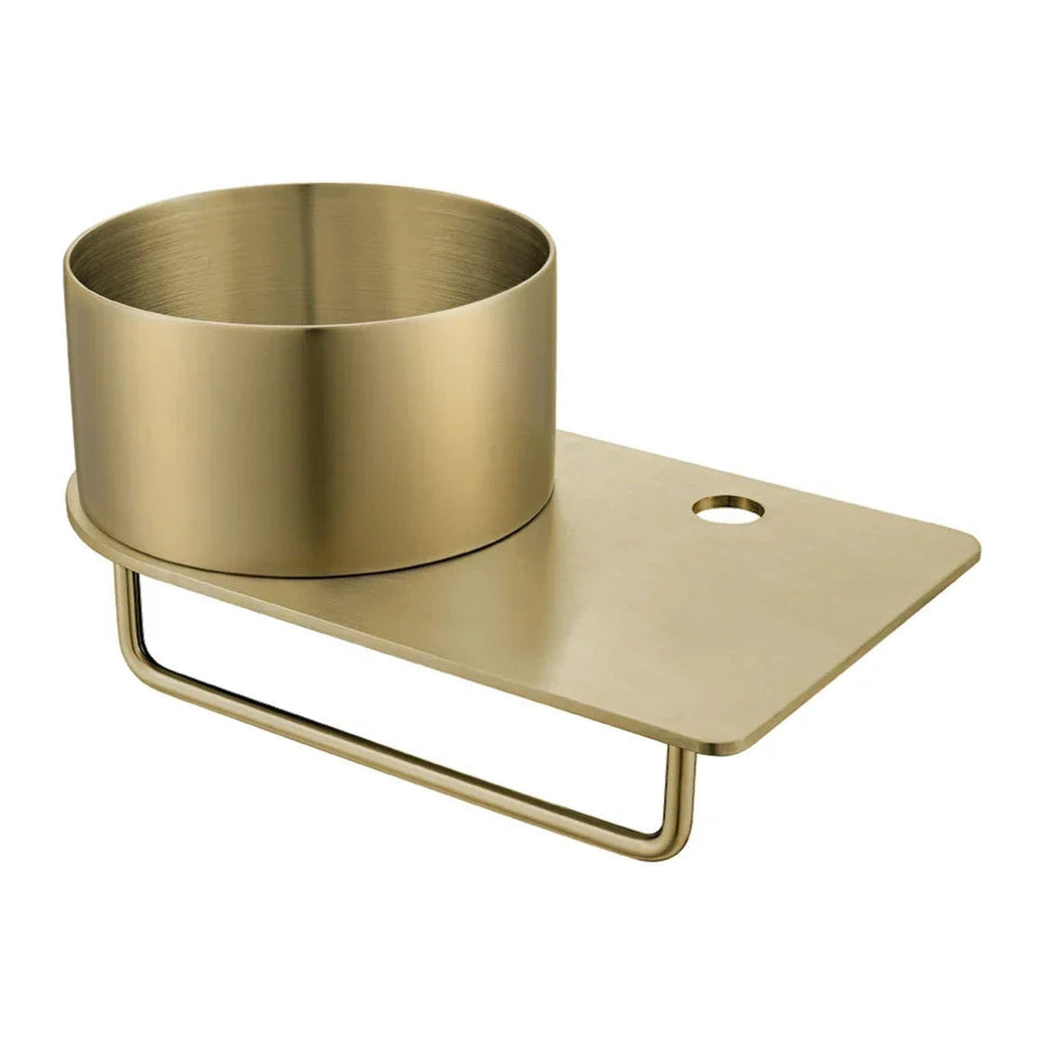 DutchLine Toiletplanchet met waskom - 360x210x165 - Met Kraangat – Geborsteld messing Goud
