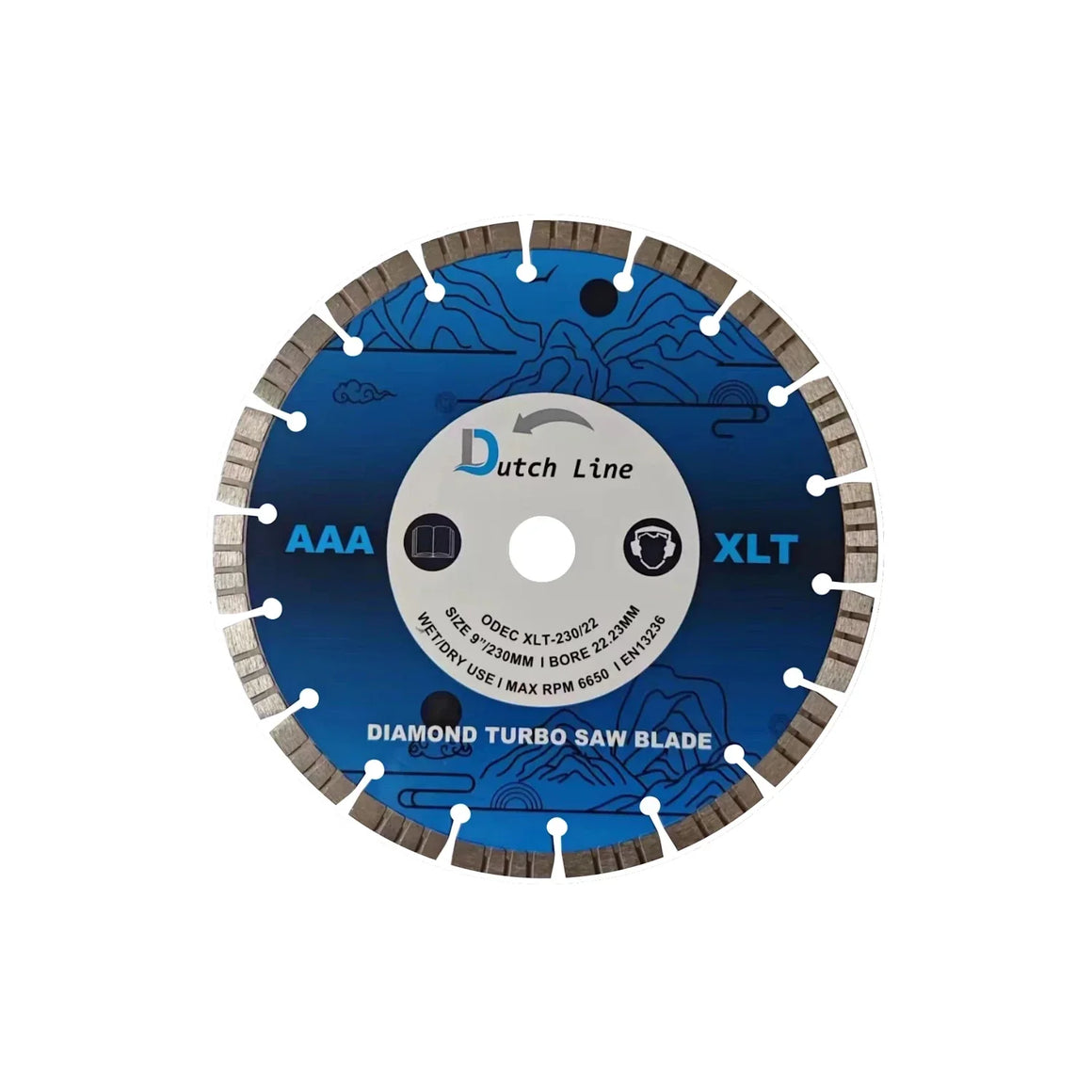 DutchLine Turbo Diamant Zaagblad - 230mm 22.23mm