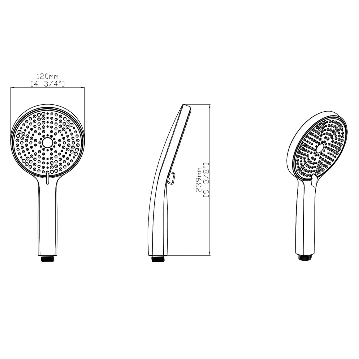 DutchLine Verstelbare ABS Handdouche – Chroom