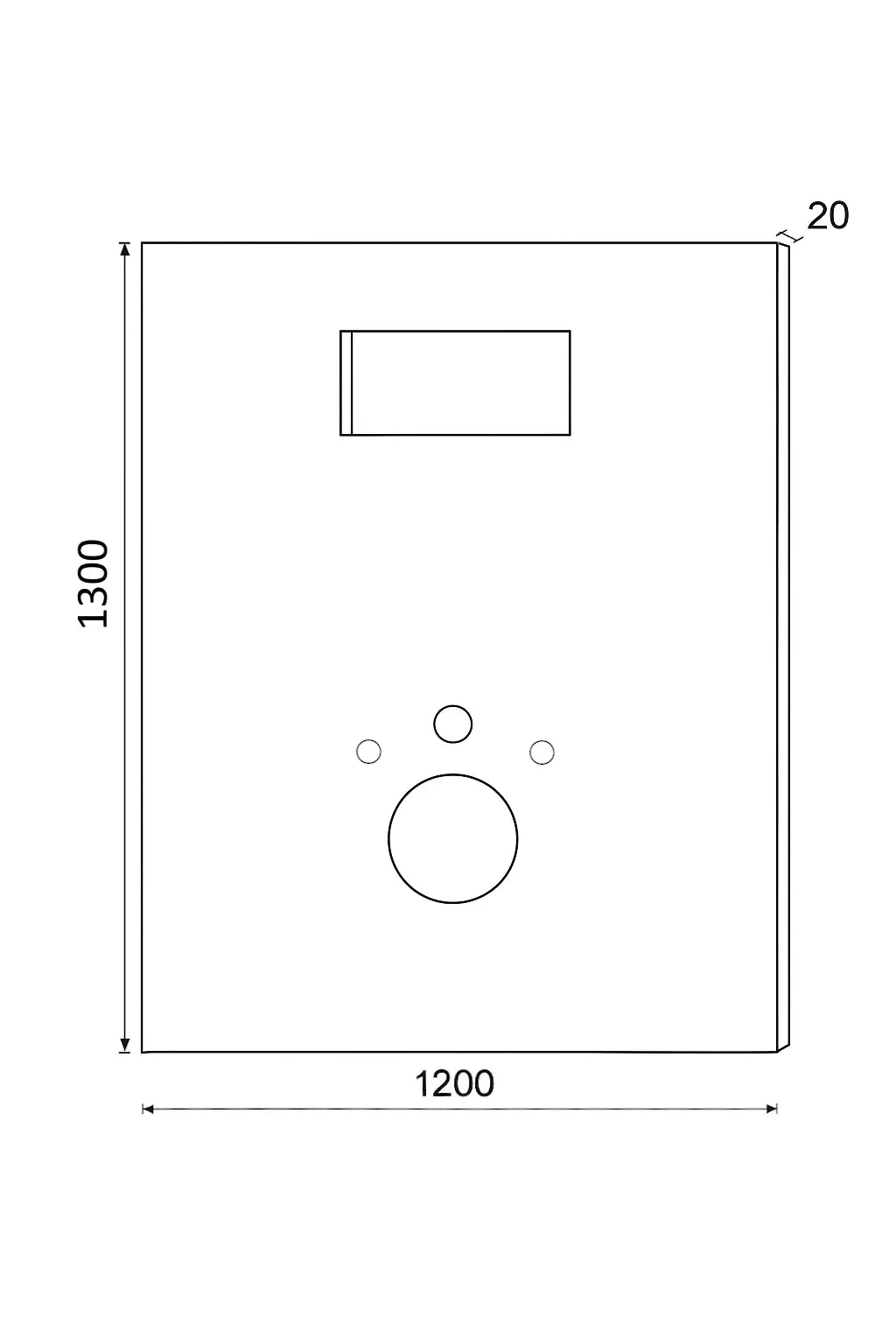 DutchLine Voorgeboord Toiletboardplaat - 1300x1200x20mm