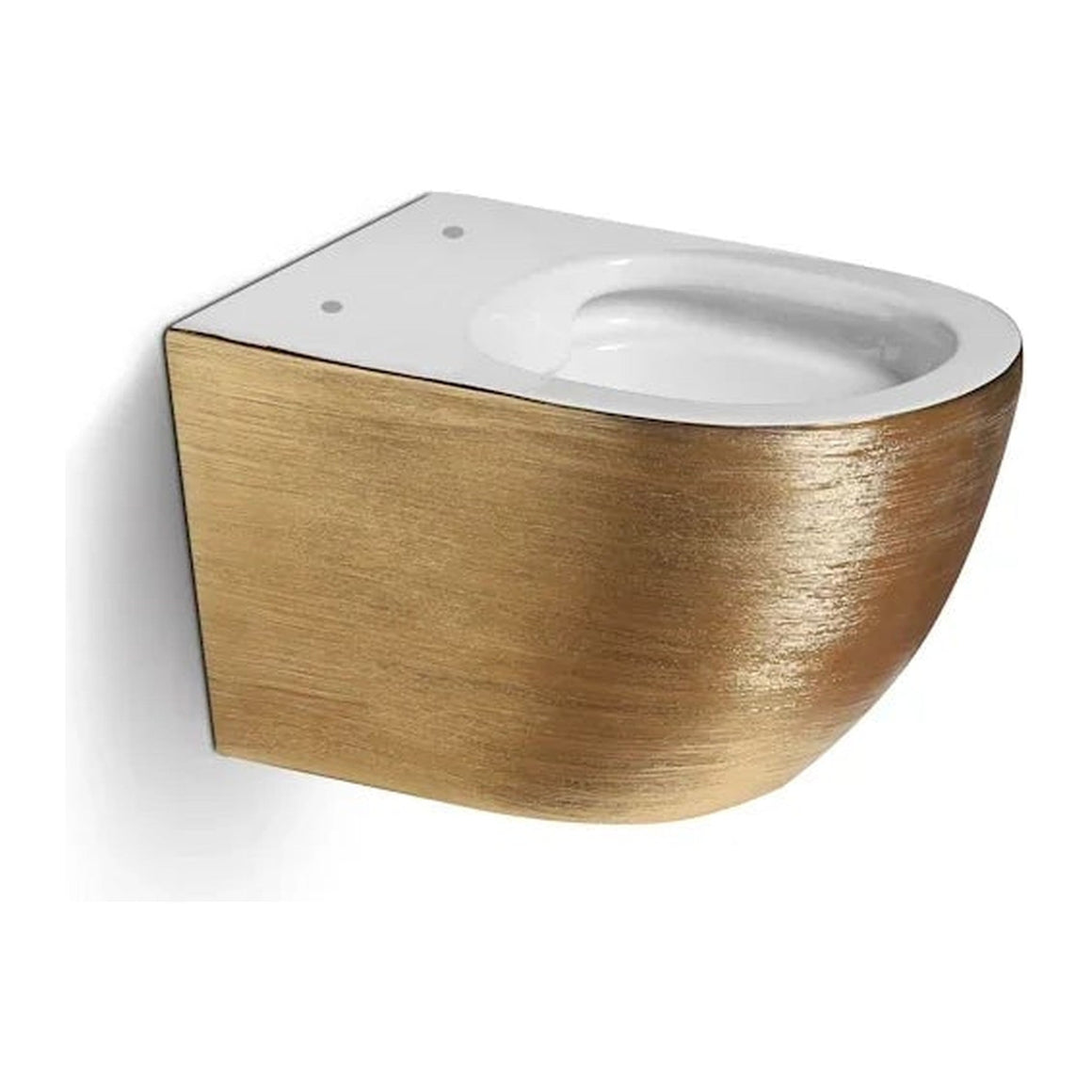 DutchLine Luccio Rimless hangtoilet Geborsteld goud Standaard productfoto 2