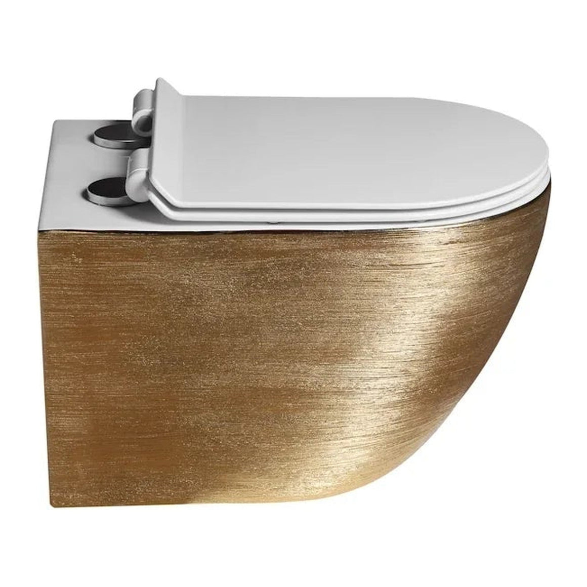 DutchLine Luccio Rimless hangtoilet Geborsteld goud Standaard productfoto 3