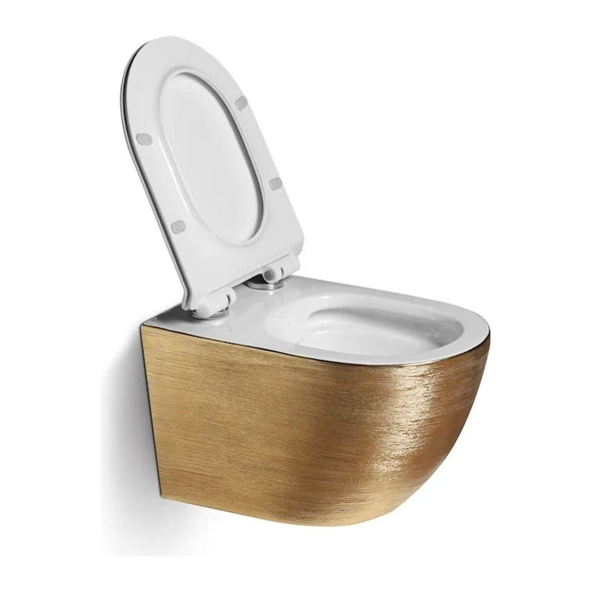 DutchLine Luccio Rimless hangtoilet Geborsteld goud Standaard productfoto 4