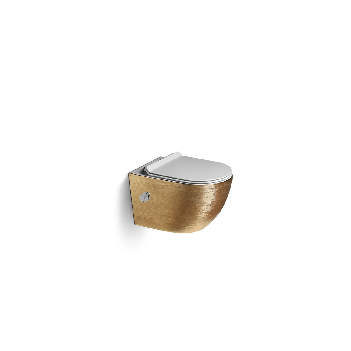 DutchLine Luccio Rimless hangtoilet met bidet geborsteld goud