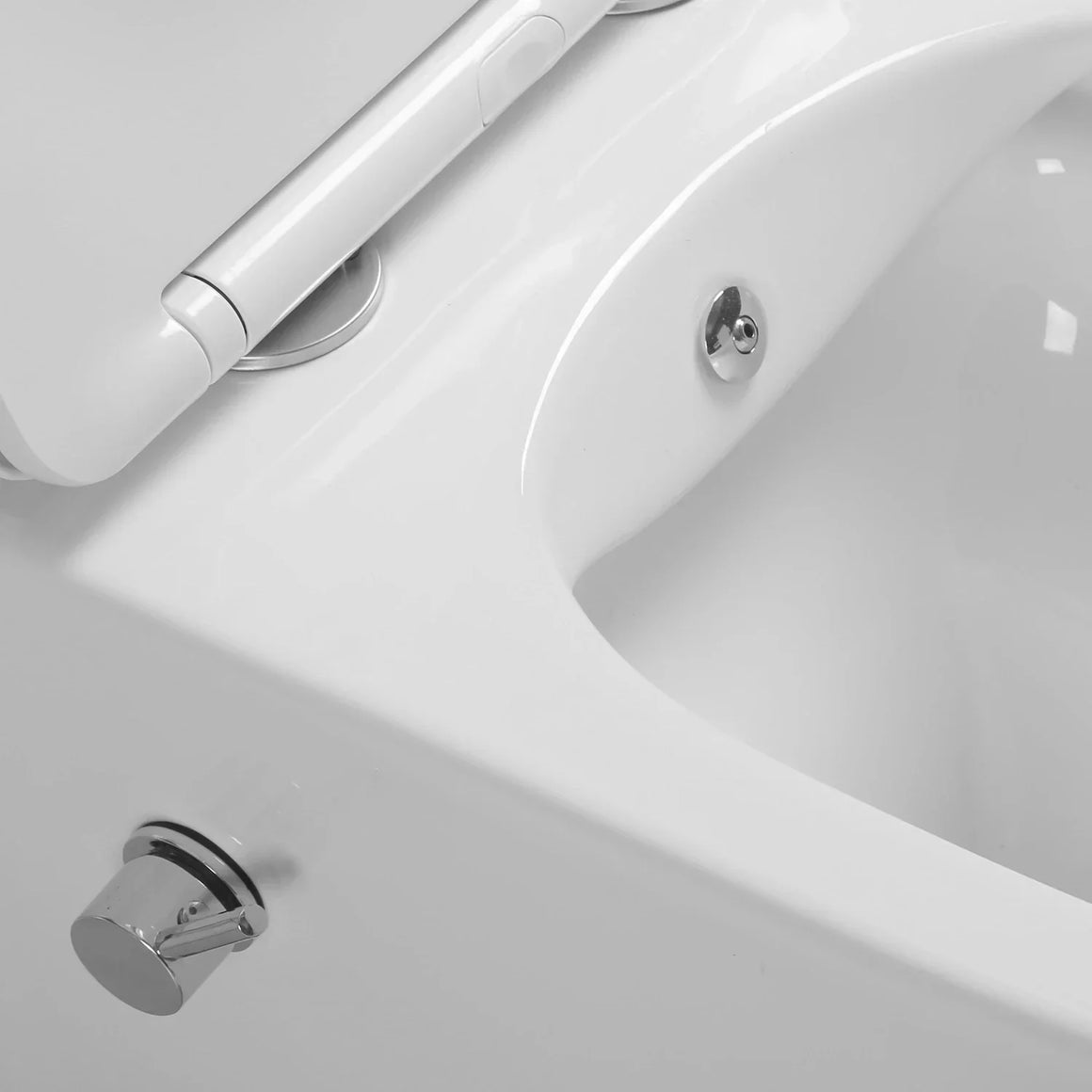 DutchLine Luccio Rimless Glans Wit – Met Bidet – productfoto 5