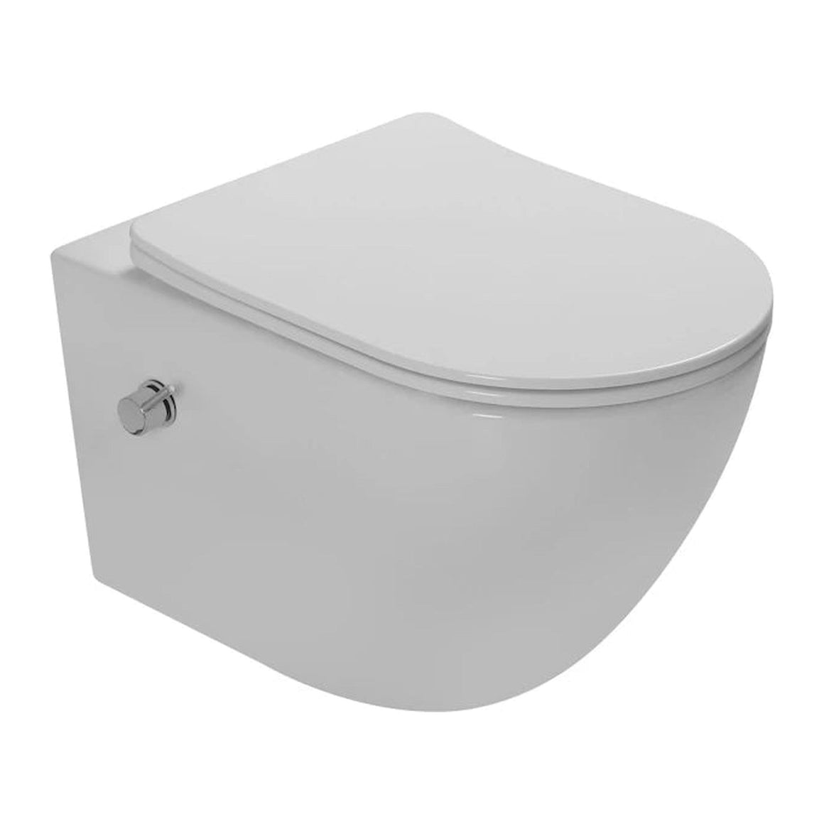 DutchLine Luccio Rimless hangtoilet met bidet glans wit productfoto 2