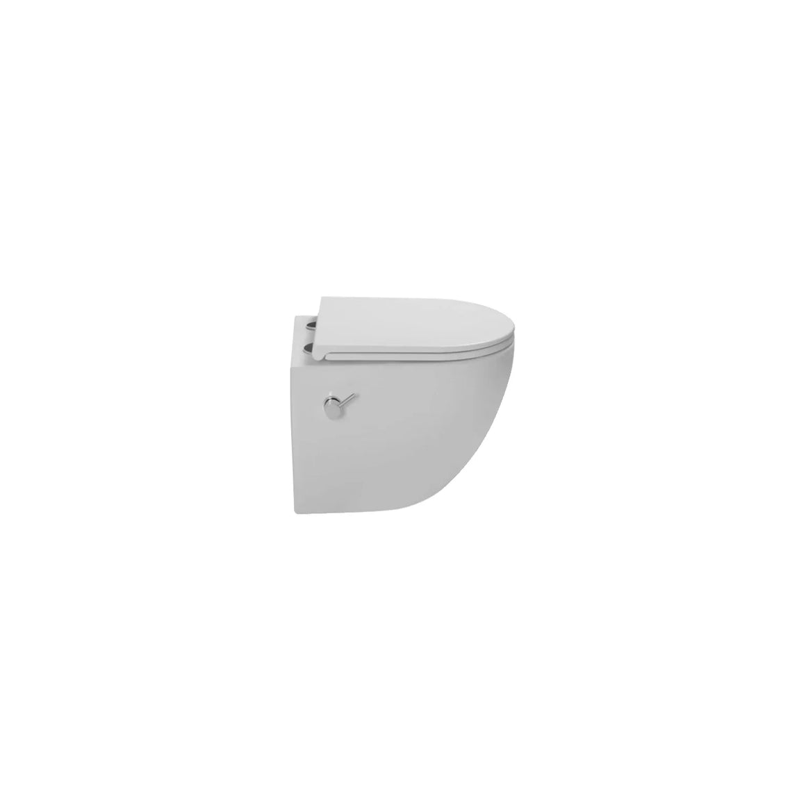 DutchLine Luccio Rimless Ondiep Glans Wit – Met Bidetkraan – productfoto 3