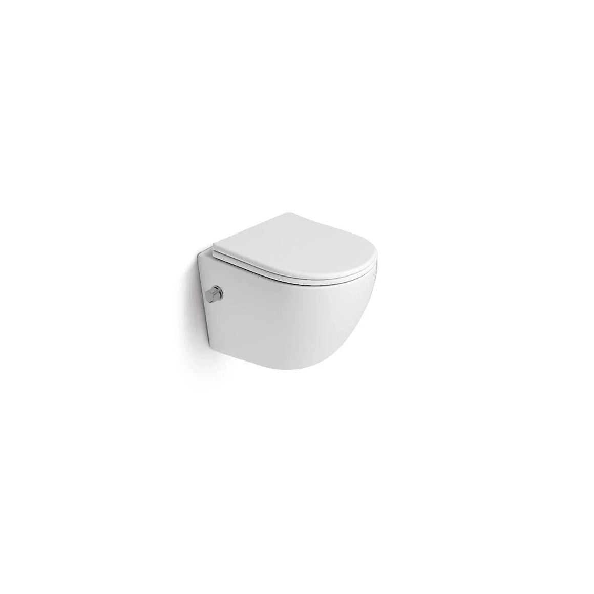 DutchLine Luccio Rimless Ondiep Glans Wit – Met Bidet – productfoto 1