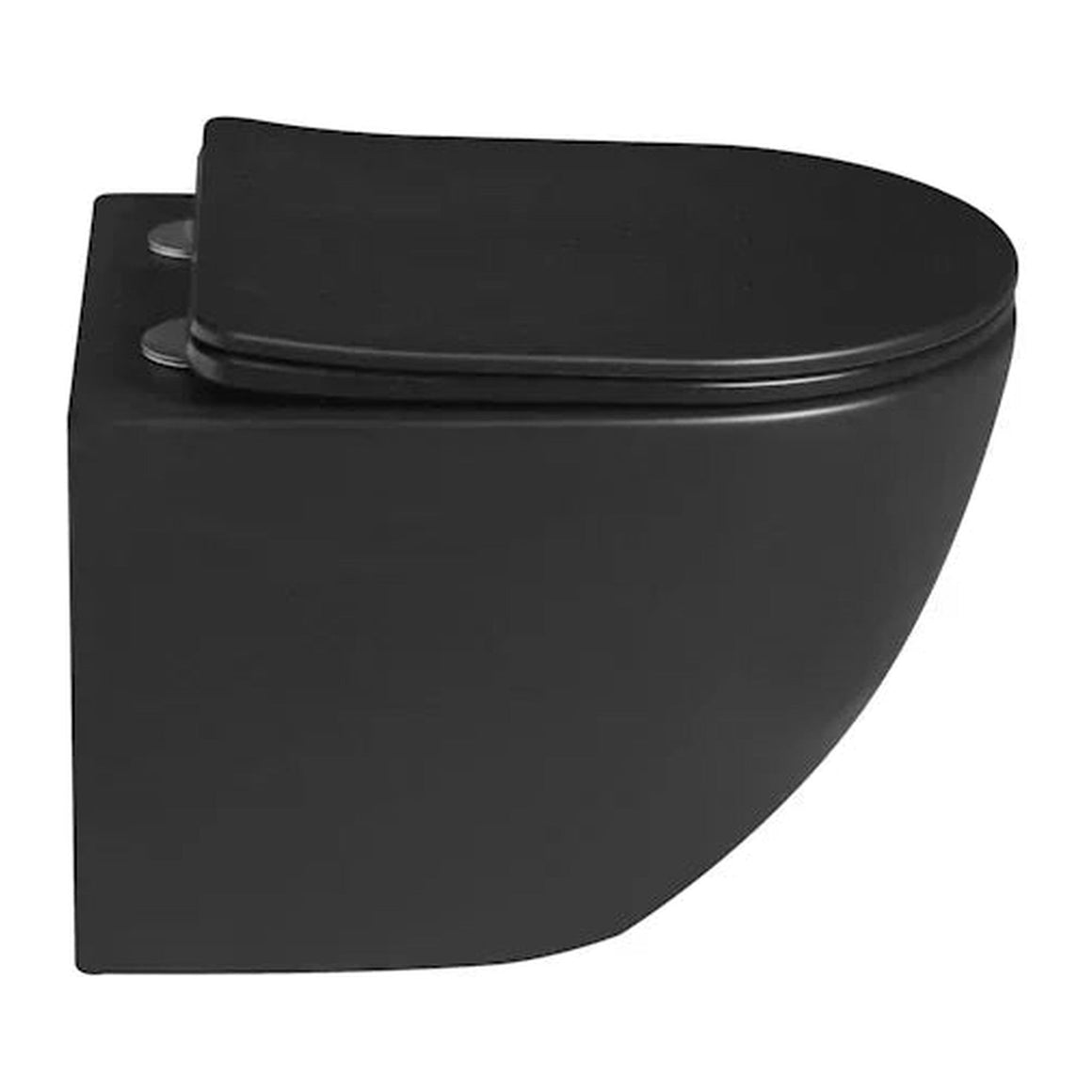 DutchLine Luccio Rimless hangtoilet Mat zwart Ondiep productfoto 3