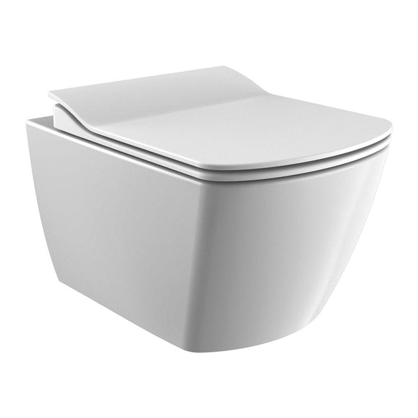 Creavit Elegant Hangtoilet - Randloos - zonder Zitting - Glanzend Wit