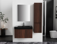 ALONI ELA WASTAFELONDERKAST - 1 LADE - GREEPLOOS - SOFT CLOSE – 80X40X45 CM - WENGE