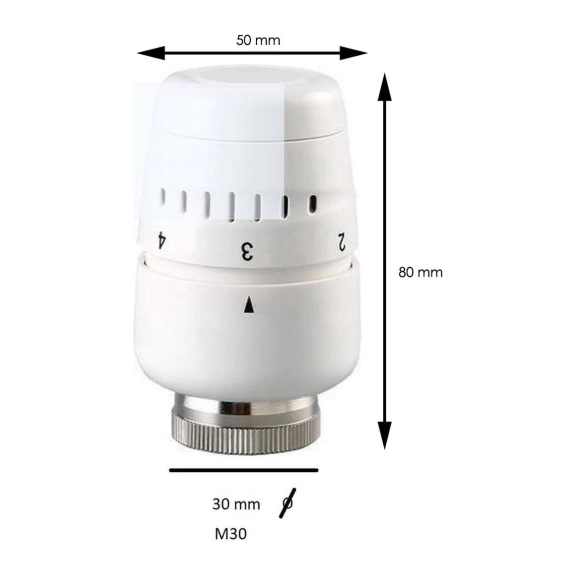 BELRAD thermostaatknop – M30 x 1/2"