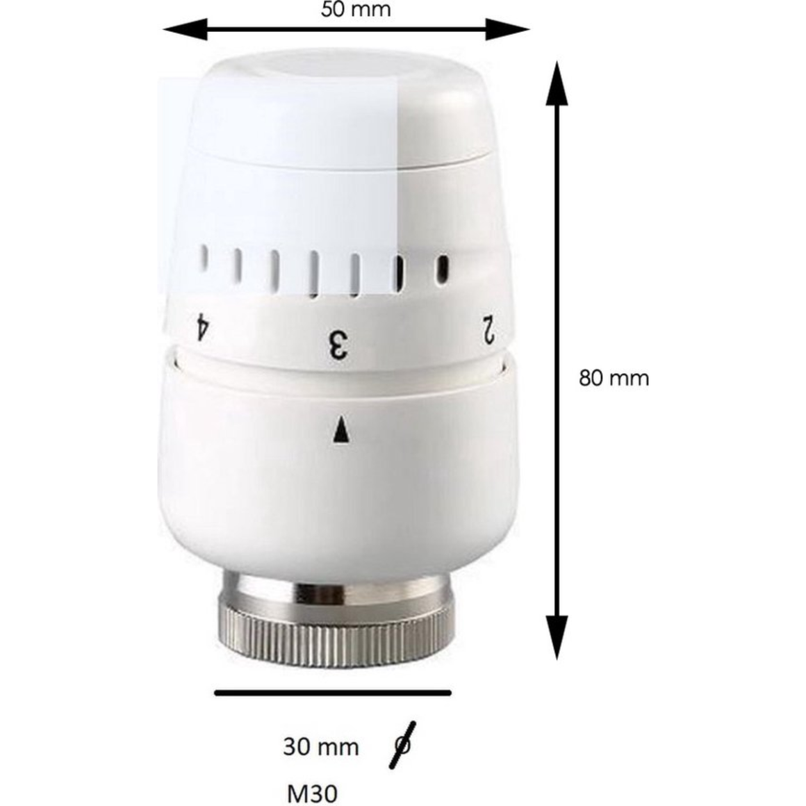 BELRAD thermostaatknop – M30 x 1/2"