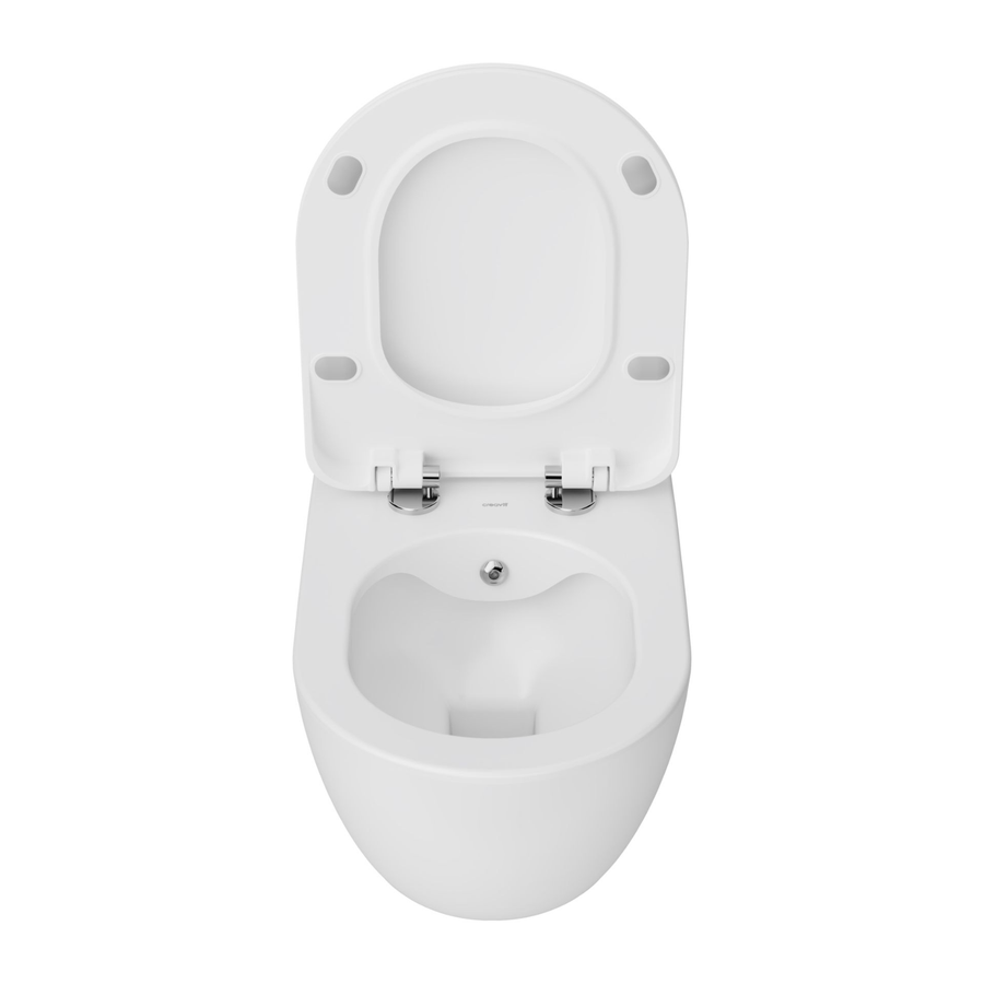 Creavit Rimoff hangtoilet / ophang WC met RVS sproeier (bidet) – enkel koud water