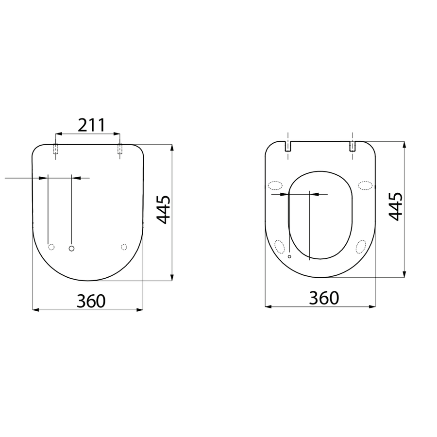 Creavit wc-zitting Duroplast – softclose & quick release – inox scharnieren