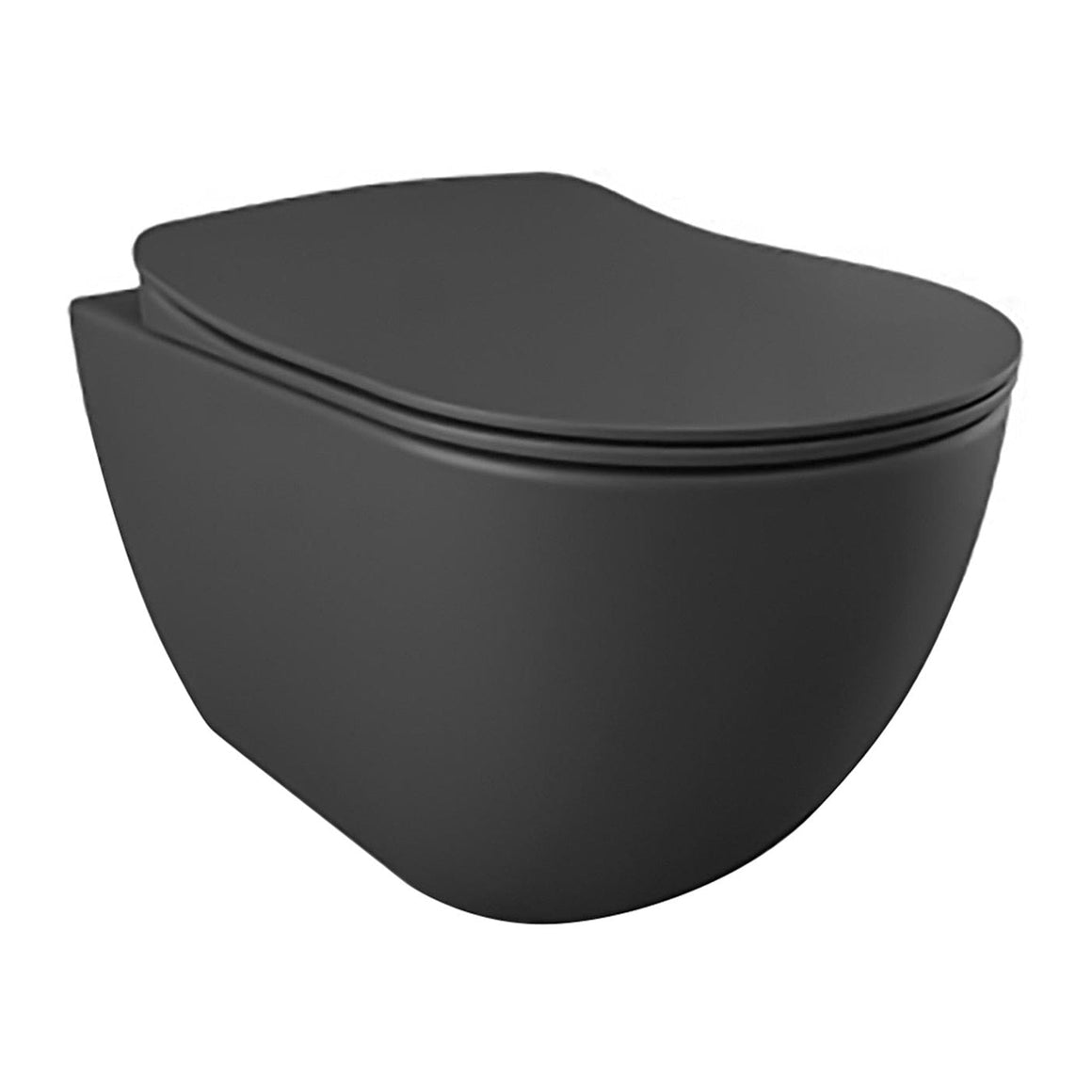 Creavit Free hangtoilet met bidet mat antraciet productfoto