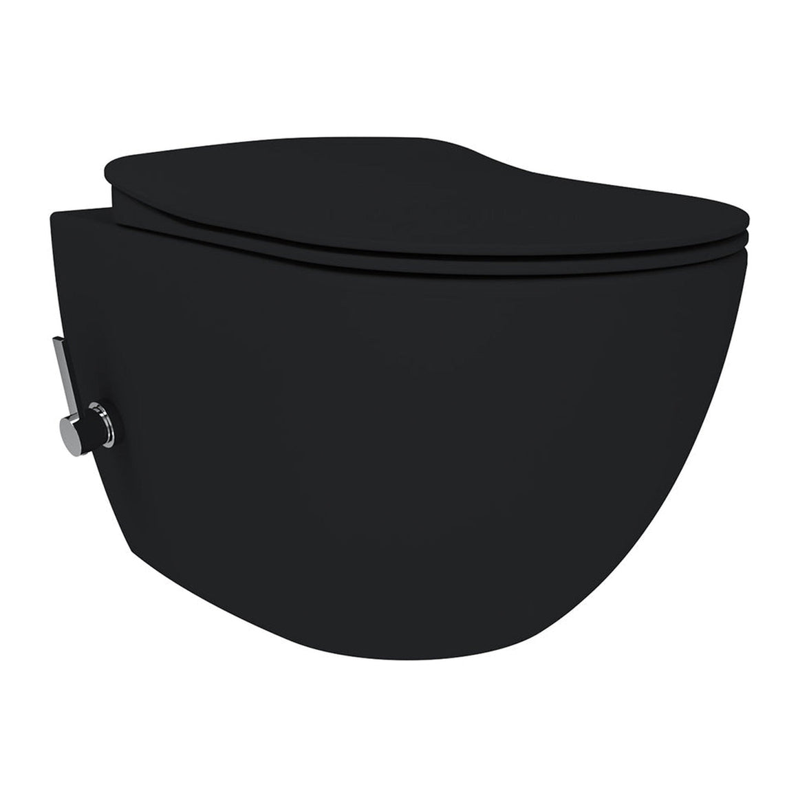 Creavit Free FE322-34KK00E-0004 hangtoilet met warm/koud bidet houtskool zwart productfoto