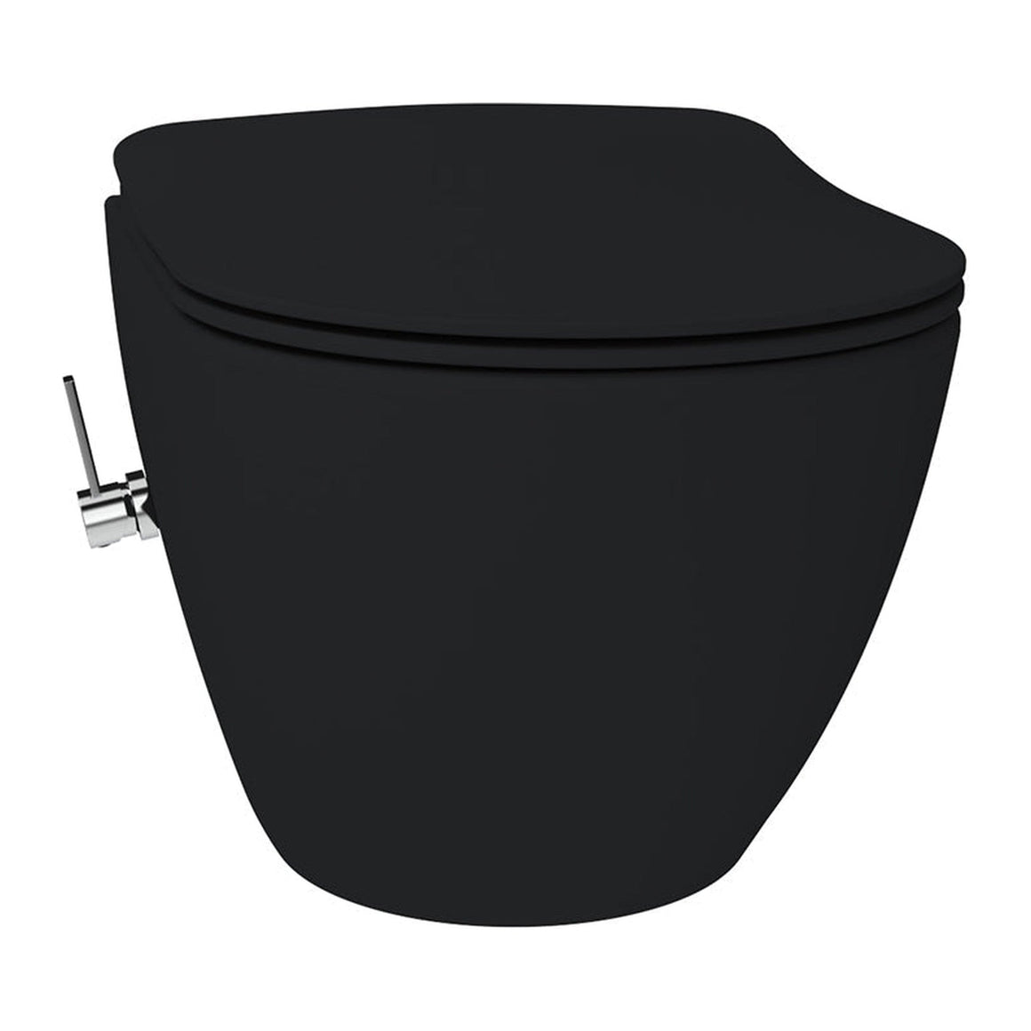 Creavit Free FE322-34KK00E-0004 hangtoilet houtskool zwart zijaanzicht