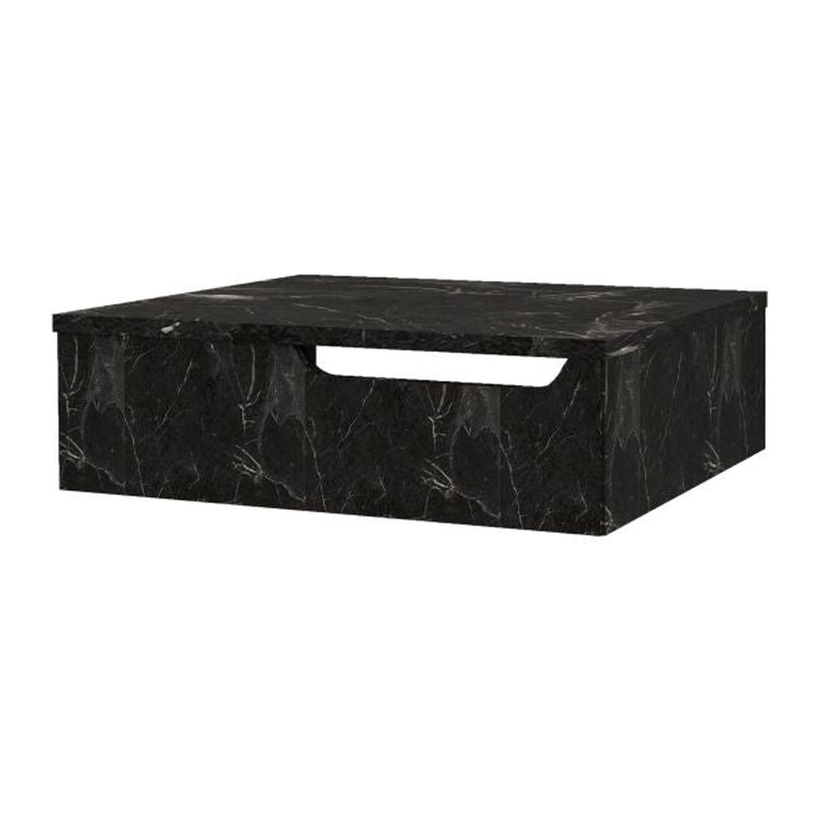 FELIX ONDERKAST MET HANDDOEKUITSPARING (60CM) - ZWART MARMER - productafbeelding