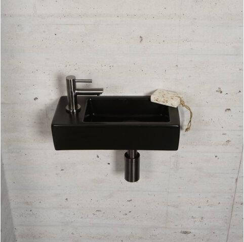 Matzwarte Fonteinset Wiesbaden Kleur Gun Metal (Kraangat Links)