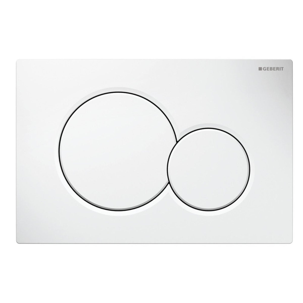 Geberit Sigma01 bedieningsplaat - 2-toets spoeling - ronde knoppen - Alpien wit