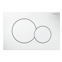 Geberit Sigma01 bedieningsplaat - 2-toets spoeling - ronde knoppen - Alpien wit