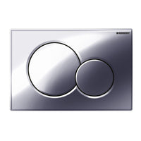 Geberit Sigma01 bedieningsplaat - 2-toets spoeling - ronde knoppen - glans chroom
