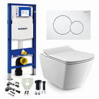 Geberit UP320 Complete Toiletset – Creavit Elegant Randloos Wit – Softclose – Sigma01 Wit creavit-elegant op witte achtergrond