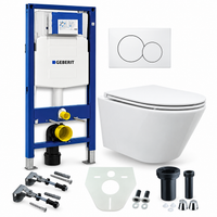 Complete Geberit UP320 toiletset met Wiesbaden Vesta Rimless, Sigma01 en isolatieset