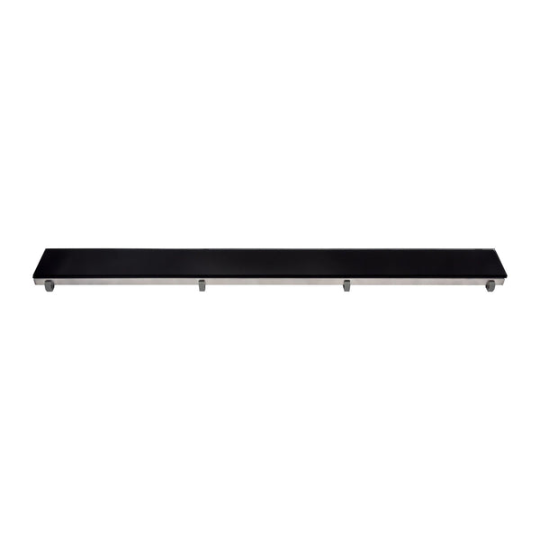 Aloni Glasrooster Douchegoot Zwart 90 cm