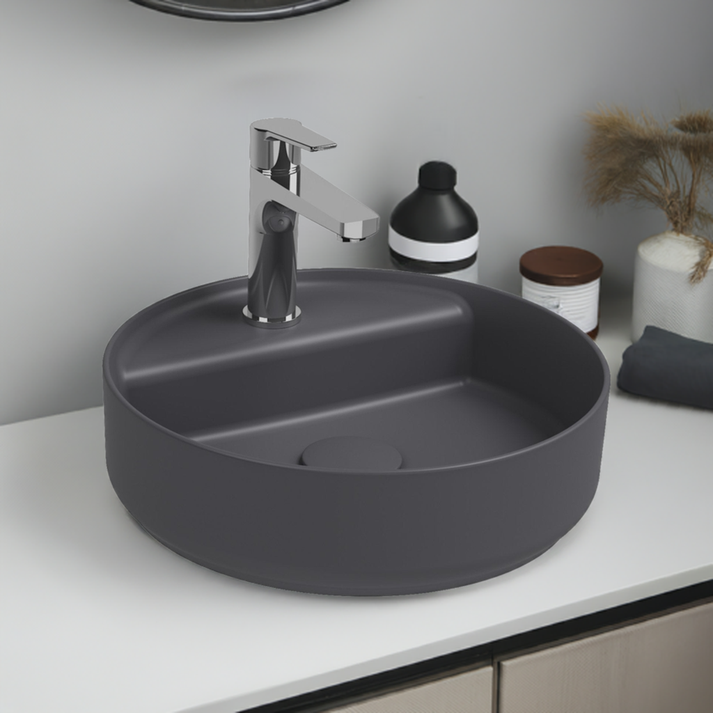 Isvea Infinity Wastafel Rond - Antraciet #variant_57358916583748