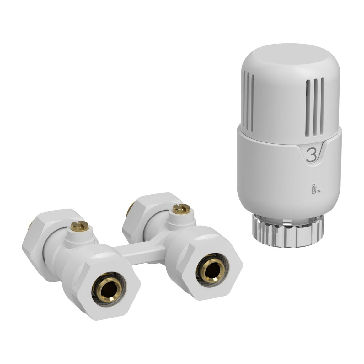 BELRAD H-blok radiatoraansluitset wit