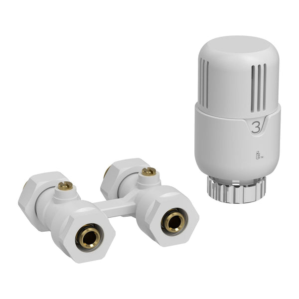 Belrad H-blok Radiatoraansluitset Compleet – Wit